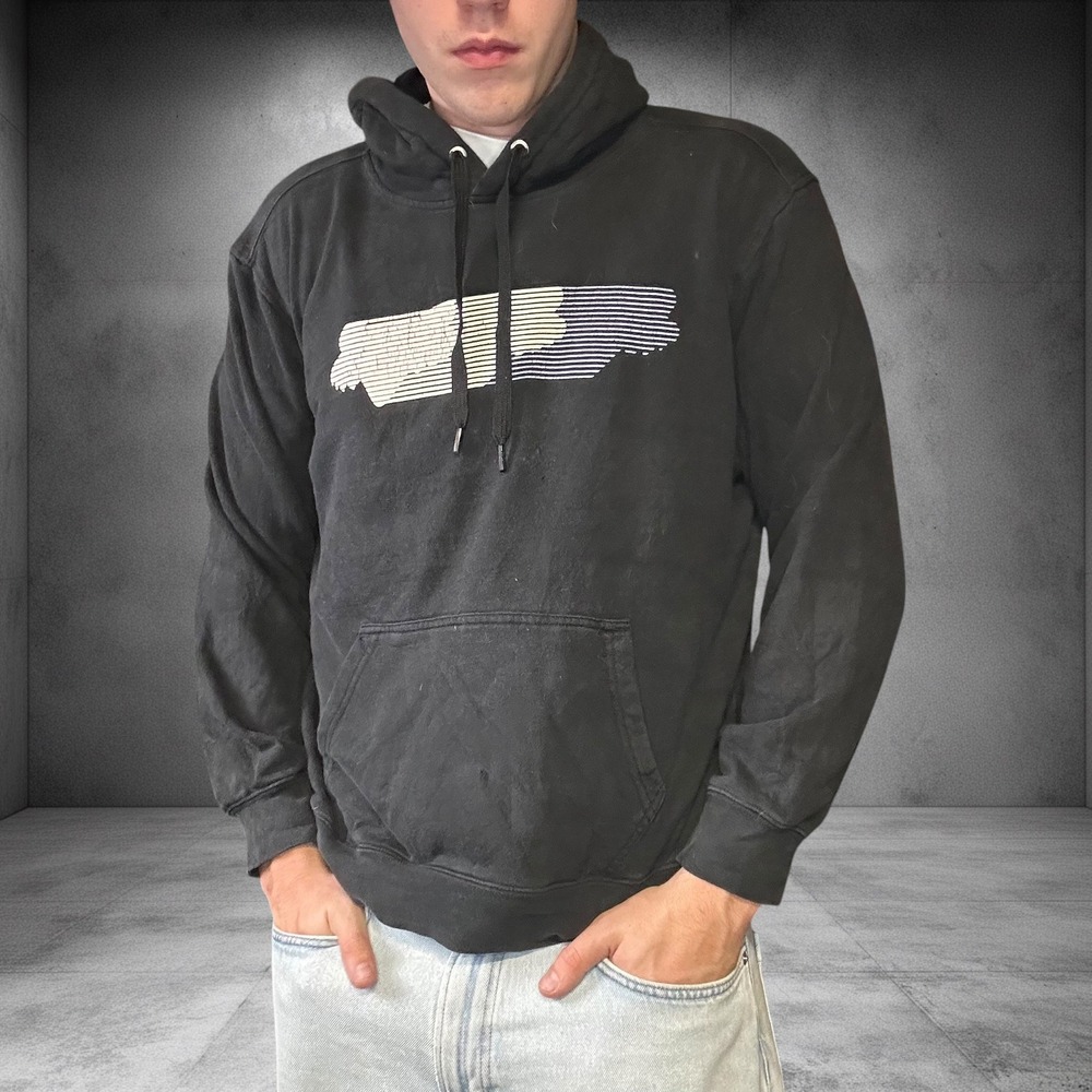 Vintage Fox Racing Hoodie Black Graphic Pullover Y2K Skater Grunge Mens Medium